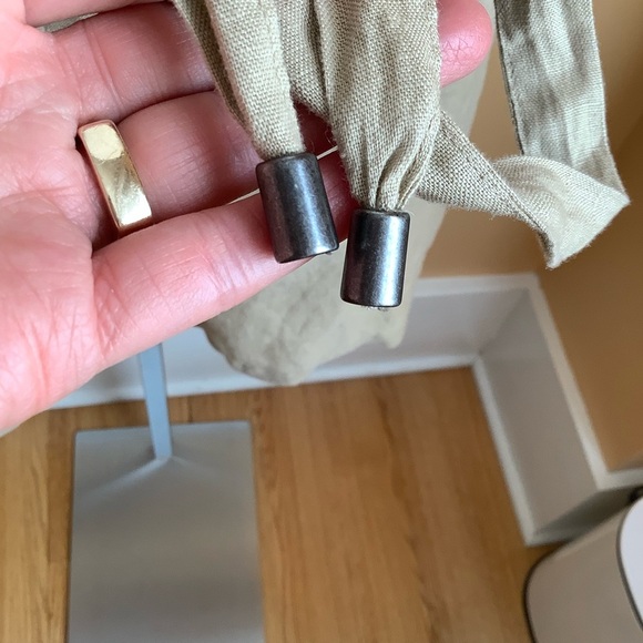 ESPRIT Tan Belted Linen Bermuda Shorts Size 6 - Picture 7 of 16